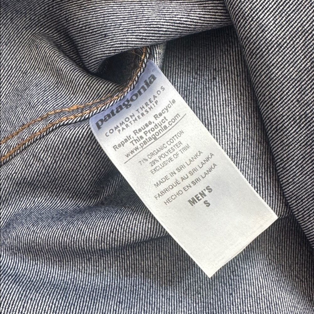 MENS PATAGONIA DENIM SHIRT Small Dark Wash - Picture 5 of 5
